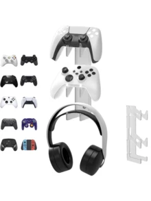1pc 3-Tier Plastic Headphone Stand, Multifunctional Game Controller Storage Rack, Designed For Gamers Desktop Headphone Organizer - Transparent - View 3