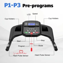 Folding Treadmill For Home Use, 2.5HP Quiet Motor, 0.5–7.5 MPH With 8% Manual Incline, Compact Electric Treadmill With LED Display, 300 LBS Capacity, Cup Holder & Safety Key - 查看 5