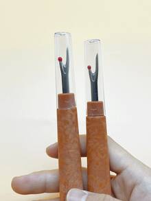 Large Brown Seam Ripper Tool, Smooth Cutting Lint Remover, Suitable For DIY Fabric Projects, Clothing Repair, Sewing And Daily Needlework - Brown Suture Remover - View 5