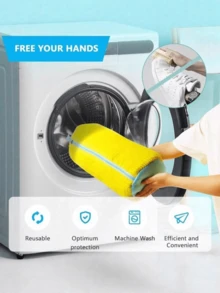 1 túi giặt giày, làm sạch 360° mà không làm hỏng giày, túi giặt giày bền, chống biến dạng, thích hợp cho máy giặt và máy sấy. - Nhiều màu - Xem 5