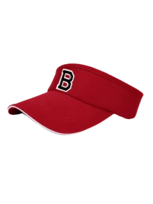 1pc Women's Lightweight Sun Hat, 26 Letters Design, Curved Brim, Suitable For Running And Outdoor Activities, Sun Protection Breathable Sports Cap - Red - View 7