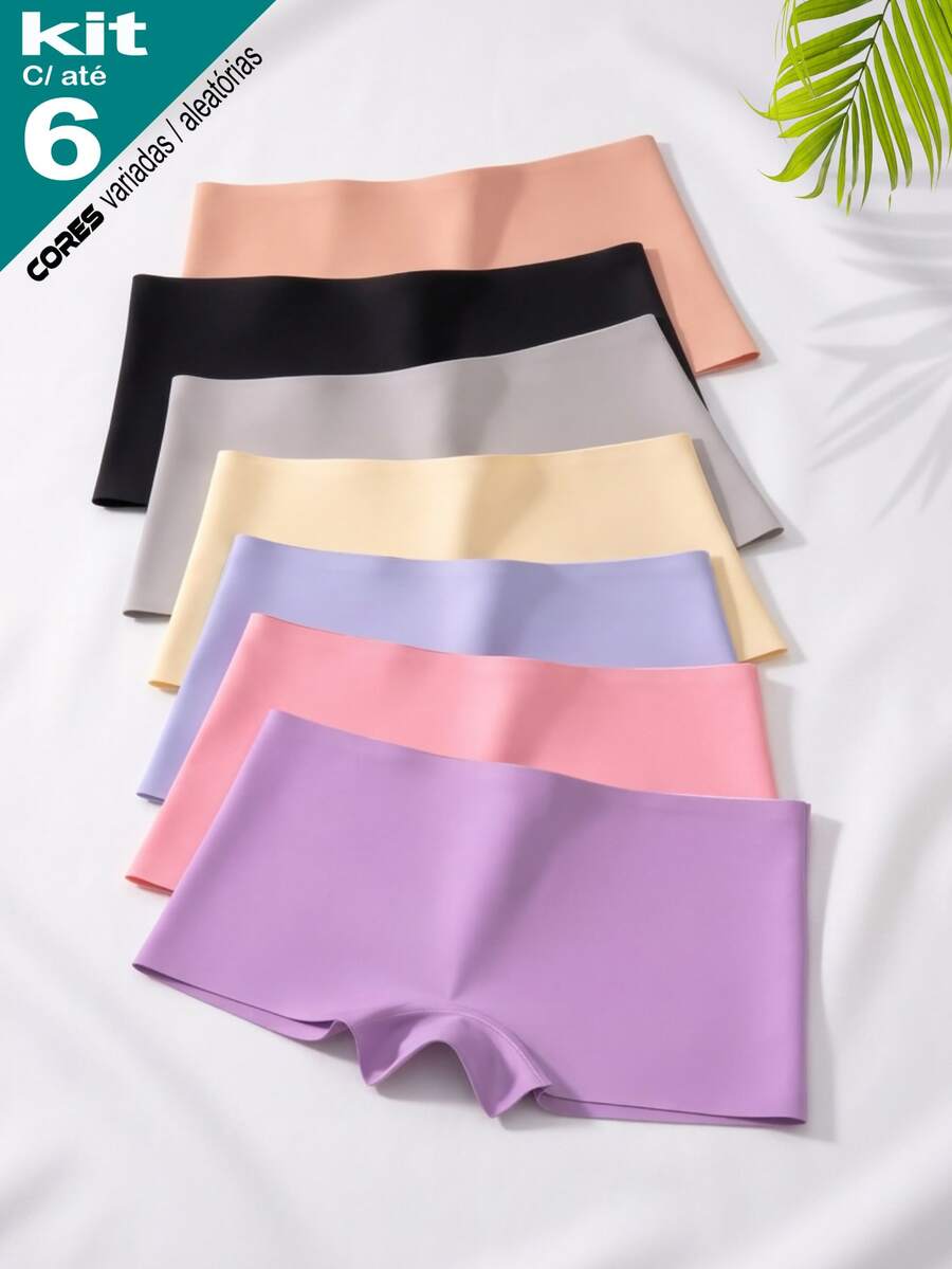 Set Of Up To 6 Seamless Boxer Briefs, Short, Sensual, Sexy, Cool, For Sleeping Or Everyday Use. - Bộ KIT-Nhiều màu - Xem 1