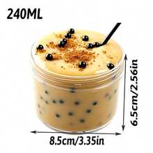 Bubble Tea Design Big Jar Of Slime, Birthday Gifts For Boys And Girls, Classroom Prizes, Holiday Party Supplies, Party Gifts (Non-Food, Not Edible) - Ginger - View 2