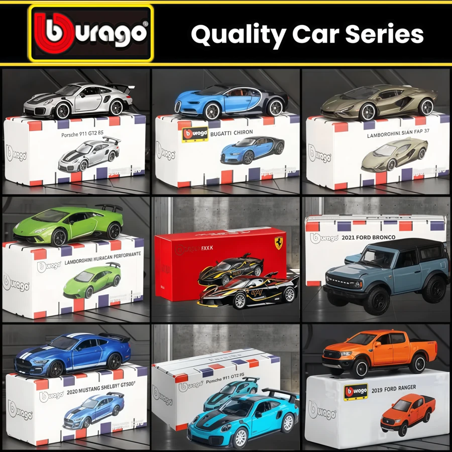 Burago 1:64 合金车模 2020 福特野马 GT500、法拉利 FXXK、保时捷、布加迪、大众高尔夫 GTI、兰博基尼、凯迪拉克、奔驰 G 级、奔驰、雪佛兰汽车、跑车玩具及收藏品 - 彩色 - 查看 1