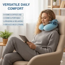 Disney Plush Doll Doll, High-Quality Sleep Pillow, Cute Sofa Bed Decor, Memory Foam, U-Shaped Pillow, Travel Neck Pillow, Airplane Sleep Pillow, Neck Pillow, Cervical Pillow, Portable U-Shaped Pillow, U-Shaped Memory Foam Neck Pillow, Travel Driving Neck Pillow, Cervical Pillow - Multicolor - View 4