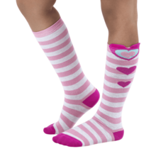 Children's Socks Girls 3/4 Cotton Long Shaft Galochita Colorful Striped Women's Fashion Thick - 1 顆心 - 查看 5