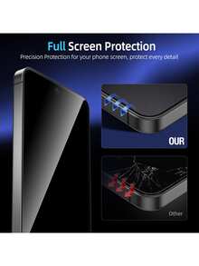 XINHONGYU 1片 Galaxy S 系列隱私螢幕保護貼，支援 0.2 秒指紋解鎖，相容 Galaxy S2/26+/26/Ultra Galaxy S25 Ultra/S25+/S25/S24 Ultra/24 Plus/24/23/22/21，25° 防窺強化玻璃，全螢幕覆蓋，防指紋、防摔、防刮、零氣泡 - 1pc - 查看 4