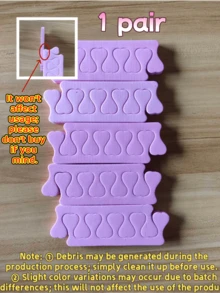 100pcs Pink Foam Toe Separators - Suitable For Manicure, Pedicure And Nail Art, Odorless Nail Polish Accessories, Comfortable Foam Finger Separators, Soft Foam Toe Separators, Nail Art Tools. Applicable For Both Hands And Feet - Multicolor - View 13