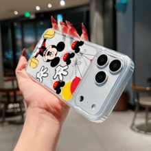 Disney Mickey Mouse Sitting Pose Phone Case, Cute Mickey With Mickey Head Icons, Gloves & Balloon Accents. Cover For IPhone 17, 16, 15, 14, 13, 12, And 11 Pro Models.. A Fun Gift For Family, Friends, Birthdays, Holidays, And Special Occasions. - 無色 - 查看 5
