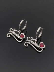 Bộ trang sức đá quý theo tháng sinh cá nhân hóa: Nhẫn và bông tai khắc tên, dây chuyền thép không gỉ hai mặt khắc tên, quà tặng trang sức cá nhân hóa, quà tặng gia đình, quà tặng cho mẹ mới sinh, quà sinh nhật, quà tặng dây chuyền đá quý theo tháng sinh gia đình tùy chỉnh cho thiếu nữ, phụ kiện du lịch mùa hè chống thấm nước và không phai màu. - Nhiều màu - Xem 10