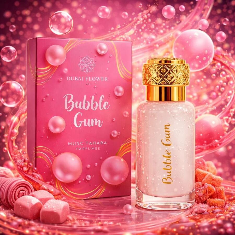 DUBAI FLOWER - BUBBLE GUM 12ML MUSK TAHARA EAU DE PARFUM FOR WOMEN - Sweet - View 1