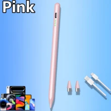 Bút cảm ứng tương thích với máy tính bảng Android, sạc nhanh Apple Pencil, bút cảm ứng điện dung độ chính xác cao dành cho iOS, máy tính bảng Kindle, bao gồm ngòi thay thế và cáp sạc. - Nhiều màu - Xem 10