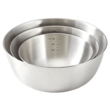 201 Stainless Steel Salad Bowl, Mixing Bowl For Baking, Kneading, Whipping, Multi-Functional Kitchen Utensil - Silver - View 2