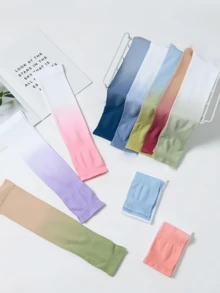 Ống tay chống nắng Ombre bằng lụa băng, chỉ số chống nắng UPF50+, thoáng khí, mát mẻ, màu chuyển sắc, chất liệu lụa băng, che nắng hiệu quả, thích hợp cho đạp xe/lái xe ngoài trời, du lịch/thể thao/văn phòng/công việc ngoài trời, sử dụng được quanh năm, lễ hội, găng tay, tiệc tùng. - Nhiều màu - Xem 3