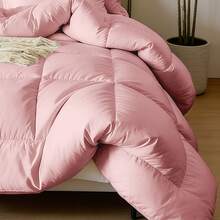 7-Pcs Or 5-Pcs Soft And Breathable Checkered Comforter Sets Queen, As A Family Gift. Includes Fitted Sheet, Flat Sheet, Pillowcase And Comforter, Bed In A Bag, A Luxurious Bedding Set, Machine Washable - 粉色 - 查看 6