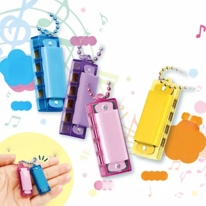 10 chiếc mặt dây chuyền kèn harmonica mini 4 lỗ, 4/8 âm, phụ kiện nhạc cụ, kèn harmonica giáo dục, thích hợp cho lớp học, tiệc tùng, họp mặt và quà sinh nhật.