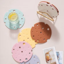 Tấm lót silicon hình pho mát, miếng lót nồi, tấm lót chảo, đế lót ly, tấm lót đĩa, tấm silicon chịu nhiệt kiểu kem, chịu nhiệt độ cao, chống bỏng, chống dầu, tấm silicon bạch kim bền bỉ - Nhiều màu - Xem 2