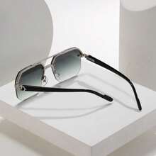 1 chiếc kính thời trang nam gọng kim loại hai cầu, đa năng, thích hợp cho hoạt động ngoài trời và du lịch. - Nhiều màu - Xem 2