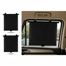 1pc Retractable Car Sunshade - Blocks UV Rays And Darkens Windows, Smooth Sliding Mechanism, Portable Storage, Fits Sedans, SUVs, Trucks, Travel-Friendly Car Accessory - Multicolor - View 1