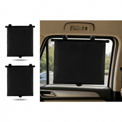 1件装可伸缩汽车遮阳帘 - 阻挡紫外线并使车窗变暗，滑动顺畅，便于携带收纳，适用于轿车、SUV、卡车，旅行必备汽车配件