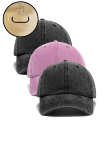3pcs Unisex Outdoor Casual Fashion Adjustable Size Solid Color Retro Baseball Cap, Suitable For Daily Wear - A - View 8
