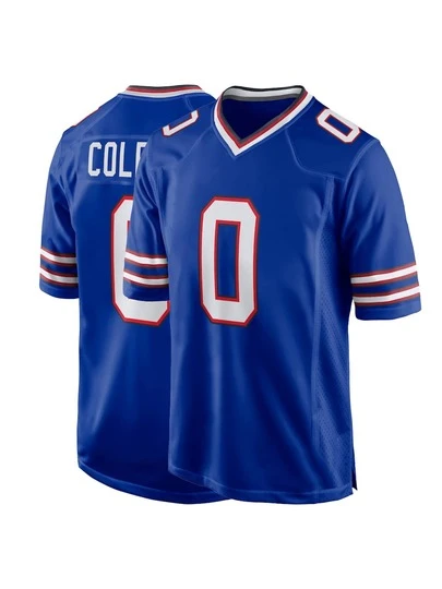 Men's Athletic Short-Sleeved Football Jersey With Embroidered Number 0 Details, Suitable For Sports.