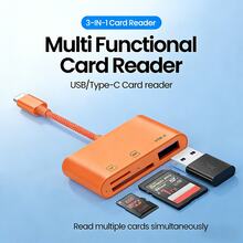 3 In 1 OTG Card Reader Type-C To SD/TF/USB Memory Card Adapter For Laptops 17 Multi-Function Smart Card Reader - Multicolor - View 2
