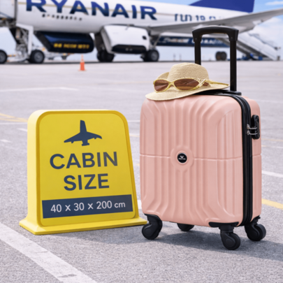 VITAL VYING Ryanair Small Carry-On Suitcase, 40x30x20 Cm, Made Of ABS Material, With Detachable Wheels.