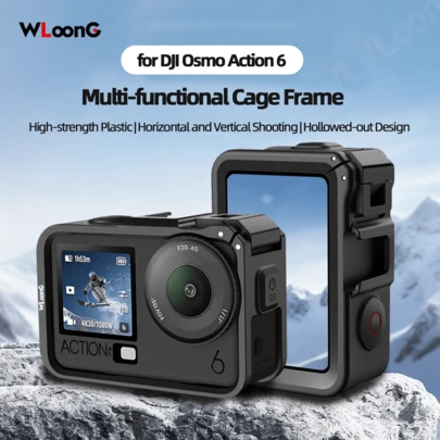 Khung bảo vệ bằng nhựa cho Osmo Action6, phụ kiện chụp ảnh hoàn hảo cho các hoạt động thể thao ngoài trời, du lịch nghỉ lễ, chụp ảnh trường học và tiệc tùng, thiết kế tháo lắp nhanh | Bảo vệ khung máy ảnh | Công cụ chụp ảnh mùa tựu trường | Món quà lý tưởng cho người dùng Action6