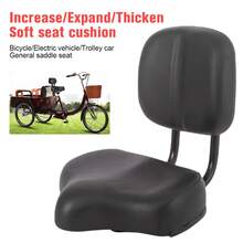 Ultra-Comfortable Bicycle Seat Featuring A Wide Design And Back Support, Ergonomically Crafted, Height Adjustable, Ideal For E-Bikes, Tricycles, And Larger Bicycles - Suitable For All Genders - Black - View 8