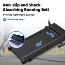 Folding Treadmill For Home Use, 2.5HP Quiet Motor, 0.5–7.5 MPH With 8% Manual Incline, Compact Electric Treadmill With LED Display, 300 LBS Capacity, Cup Holder & Safety Key - 查看 6