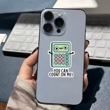 Green Calculator, You Can Count On Me! Suitable For Expressing Trustworthiness Waterproof Vinyl Sticker - Durable Matte Surface, Self-Adhesive Bumper Sticker, Suitable For Cars, Windows, Laptops, Trucks, Water Bottles - Multi-Functional Durable Design, Car Sticker - Vinyl - View 4