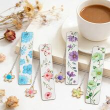 治愈系清新水彩花卉不锈钢书签，多种颜色可选，并配有同款樱花吊坠。自然文艺风格，是爱书之人、花卉爱好者和阅读达人的理想之选。 - 均碼 - 查看 13