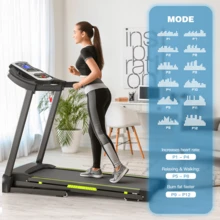 Folding Treadmill For Home, 3.5HP Quiet Motor & App Control, 3D Virtual Running, Shock Absorption, 400 Lb Capacity, LCD Display, Bluetooth Speakers, Small Treadmills For Small Spaces - 美規A型插(110-127V) - 查看 7
