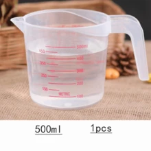 Bộ 3 cốc đong bằng nhựa trong suốt có vạch chia, dụng cụ đong đong dùng trong nhà bếp và làm bánh. - trắng - Xem 17