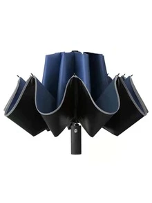 1把自动反向折叠伞，大伞面，干式反向折叠设计，反光条提升夜间安全，商务伞，多种颜色可选，男女通用，母亲节礼物，卧室装饰，花园装饰，厨房装饰，夏季，海滩，旅行必备，房间装饰，软萌可爱，毕业季礼物 - 汽車反向傘 - 查看 10