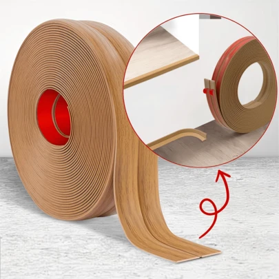 1 pieza Protector de esquina de pared autoadhesivo de 3 metros x 2 cm, protector de borde de pared de grano de madera de roble amarillo, protector de borde de gabinete