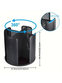 360 Degree Rotating Cup Holder Rack, Paper Cup And Lid Organizer, Plastic Cup Dispenser With 4 Compartments, Large Capacity Cup Holder Suitable For Countertop, Living Room, Bathroom, Coffee Station, Bar, Buffet, Kitchen Cabinet, RV Kitchen, Spice Rack, Home Decor, Kitchen Essentials - Multicolor - View 11