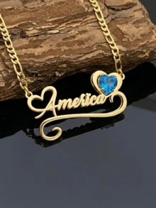 Bộ trang sức đá quý theo tháng sinh cá nhân hóa: Nhẫn và bông tai khắc tên, dây chuyền thép không gỉ hai mặt khắc tên, quà tặng trang sức cá nhân hóa, quà tặng gia đình, quà tặng cho mẹ mới sinh, quà sinh nhật, quà tặng dây chuyền đá quý theo tháng sinh gia đình tùy chỉnh cho thiếu nữ, phụ kiện du lịch mùa hè chống thấm nước và không phai màu. - Nhiều màu - Xem 9