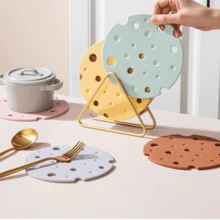 Tấm lót silicon hình pho mát, miếng lót nồi, tấm lót chảo, đế lót ly, tấm lót đĩa, tấm silicon chịu nhiệt kiểu kem, chịu nhiệt độ cao, chống bỏng, chống dầu, tấm silicon bạch kim bền bỉ - Nhiều màu - Xem 5