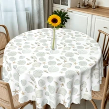 1pc Beach-Themed Seashell & Star Pattern Tablecloth, Easy To Clean Durable Fabric, Suitable For Wedding, Birthday, Housewarming Party, Kitchen And Picnic - A - View 17