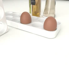 Khay đựng trứng 6 ngăn dạng mô-đun, bề mặt mờ, chống trượt một mặt, thiết kế ghép nối tiện dụng cho tủ lạnh và dễ dàng bố trí. - Nhiều màu - Xem 5