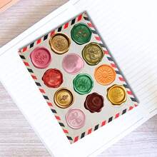 1/2/5 miếng dán niêm phong sáp nhiều màu sắc - Miếng dán niêm phong sáp thích hợp cho sổ lưu niệm, thư từ và nhật ký, bộ dụng cụ làm sổ lưu niệm, sổ tay, sổ ghi chép, đồ thủ công DIY cho bình nước. - Nhãn dán sáp - Xem 6