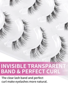 Mlen Diary Lashes Clusters, 10 Pairs 7-12mm False Eyelashes, C Curl DIY Manga Eyelashes, Natural And Fluffy Eyelashes For Home Use - C - View 7
