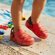 Disney Cars Lightning McQueen Boys Shoes, EVA Clogs, Water Shoes - Kids Pool And Beach Shoes, Red Slip On (Toddler Sizes 5-10/Little Kid Sizes 11-12) - 紅色 - 查看 8