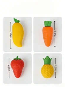 ¡talla grande vendido, ¡una compra obligada! Borrador de estudiante sin marcas y sin migas, artículos de papelería creativos. Con aroma a fruta. No comer. - Multicolor - Ver 3