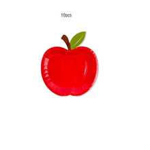 10pcs/20pcs/30pcs 6.3x7.09/9.25x9.84inch Red Apple Shaped Paper Plates - Apple Plates For Fruit Themed Party, Back To School, Teacher Appreciation, Baby-Shower, Birthday Party Decorations Tableware Supplies Men Women - Red - View 6