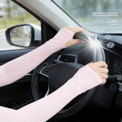 1/2 pares de mangas de protección solar y UV para ciclismo de verano, diseño sin dedos, adecuado para bicicletas, motocicletas, conducción, deportes, ligero y de moda tanto para hombres como para mujeres.