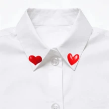 2枚/套 不对称亮红色心形胸针 - 经典简约风格，耐用树脂材质，适合搭配女士服装、包包和鞋子 - 彩色 - 查看 2