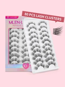 Mlen Diary 假睫毛簇 10 對 10-14mm C 捲 DIY 卡通風自然蓬鬆假睫毛，適合居家使用 - C - 查看 7